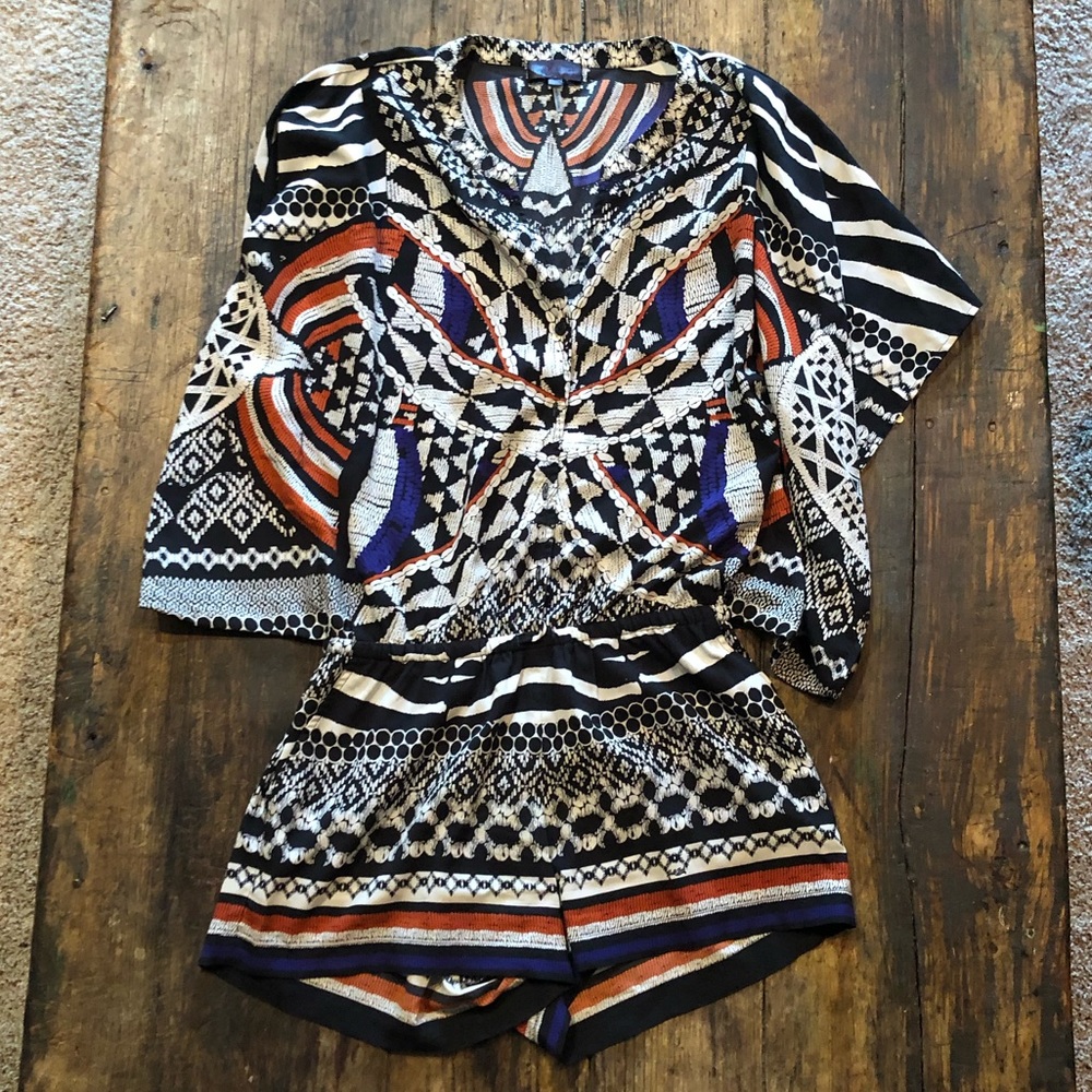 Small Hale Bob Romper in tribal print
